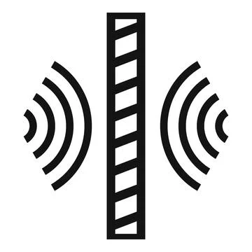 Soundproofing wall icon, simple style Stock Illustration