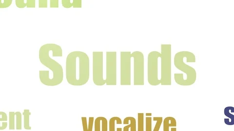 Sounds Tagcloud Animated Isolated On White Stock Footage 107219392