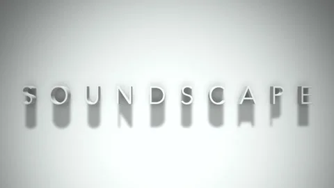 Soundscape 3D title animation with shadows on a white background Stock Footage 297662237