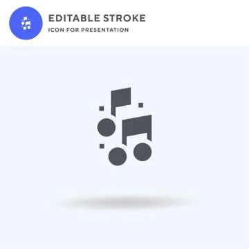 Soundtrack icon vector, filled flat sign, solid pictogram isolated on white,  Stock Illustration