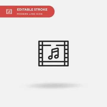 Soundtrack Simple vector icon. Illustration symbol design template for web mo Stock Illustration