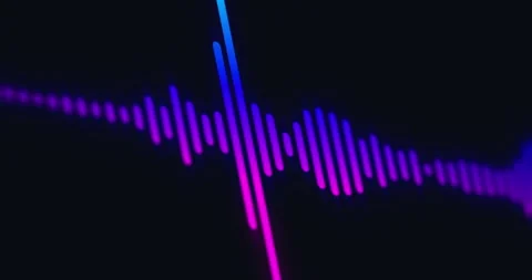 Soundwave or equalizer design, audio waveform digital spectrum Video stock 314510509