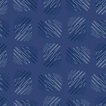 Soundwave seamless pattern. Curve waves background. Illustrazione stock