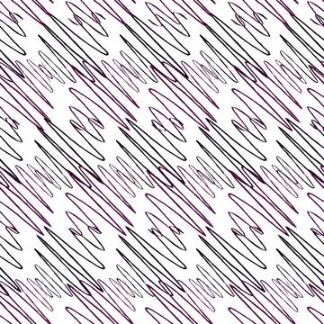 Soundwave seamless pattern. Curve waves background. Stock Illustration