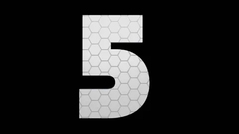 Сountdown Hexagon Stock Footage 85685739