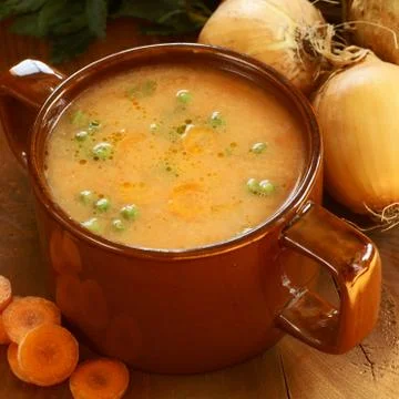Soup and vegetables Stock Photos