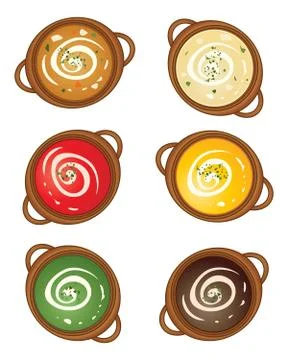 Soup background Stock Illustration