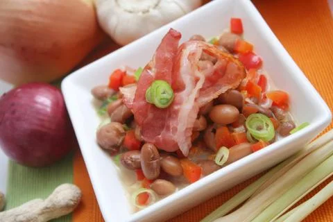 Soup of beans Stock Photos