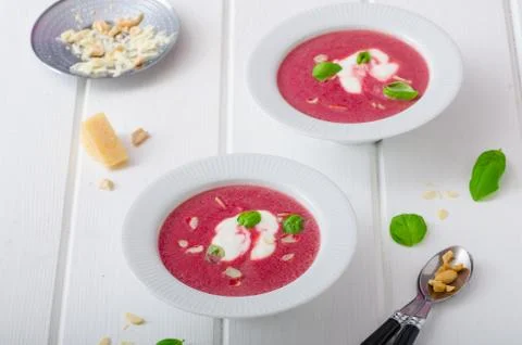 Soup from beet Foto stock