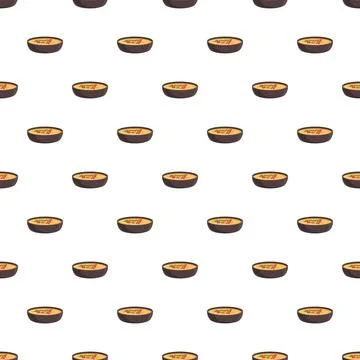 Soup bowl pattern repeating food background texture Illustrazione stock