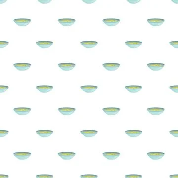 Soup bowls creating a seamless repeating pattern Stock Illustration