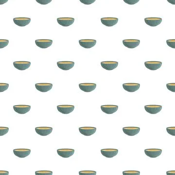 Soup bowls seamless pattern repeating food background 스톡 일러스트