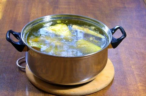 Soup broth Foto stock