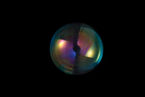 Soup bubbles isolated on black background Stock Photos