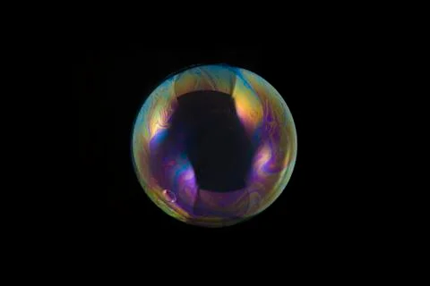 Soup bubbles isolated on black background Stock Photos