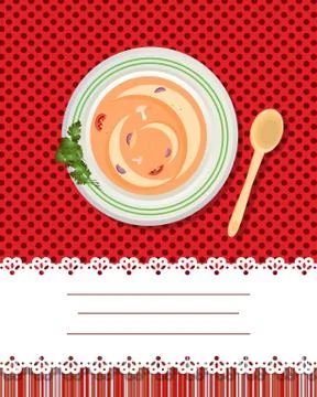 Soup card 스톡 일러스트