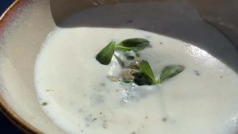 Soup close up Vídeo Stock 347413490