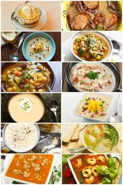 Soup Collage Foto stock