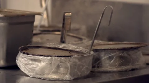 Soup container with steam Stock Footage 109348541