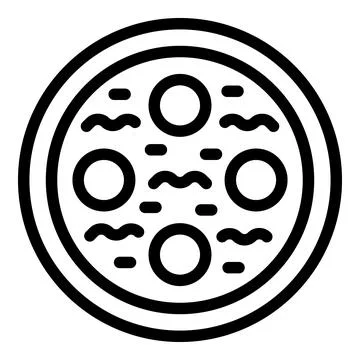 Soup dish icon outline vector. Food cuisine Stock Illustration