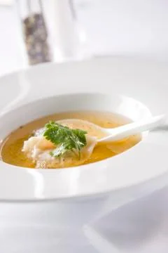 Soup with dumpling Stock Photos