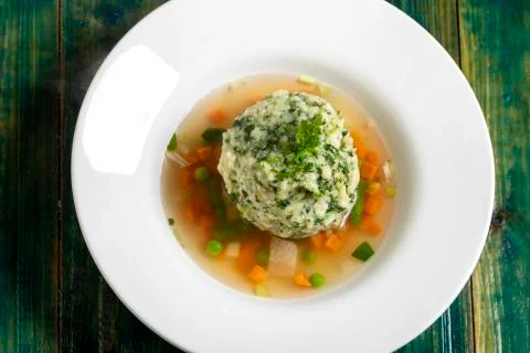Soup with a dumpling Stock Photos