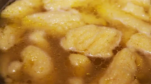 Soup With Dumplings, Close Up Stock Footage 83629529
