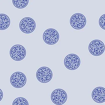 Soup fish glyph seamless pattern Stock Illustration