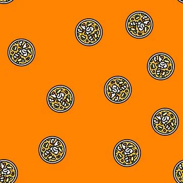 Soup fish vector seamless pattern Stock Illustration