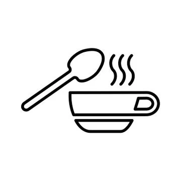 Soup icon isolated on white background. Vector icon. Stock Illustration