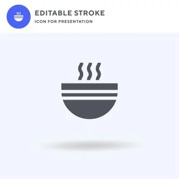 Soup icon vector, filled flat sign, solid pictogram isolated on white, logo Stockillustratie