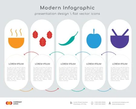 Soup infographics design Stock Illustration
