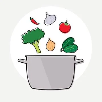 Soup ingredient Illustrazione stock