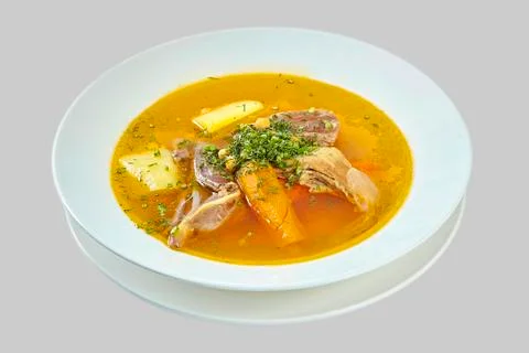 Soup isolated on white background Stock Photos