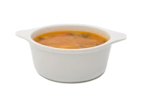 Soup isolated on white Stock Photos