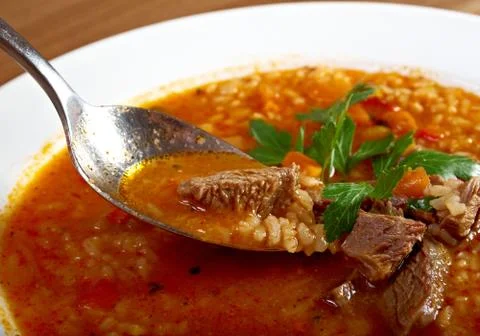 Soup kharcho Foto stock