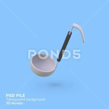 Soup ladle isolated 3d render icon illustration Modello PSD