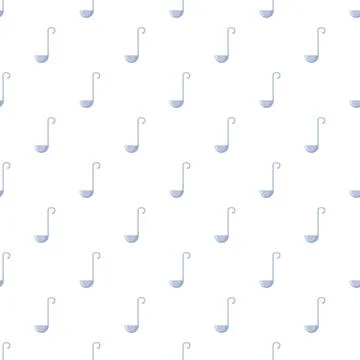 Soup ladle kitchenware seamless pattern background repeating texture Illustrazione stock