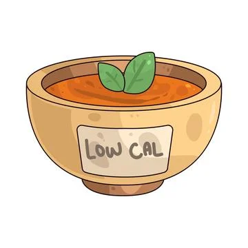 Soup Low Calorie illustration Stock Illustration