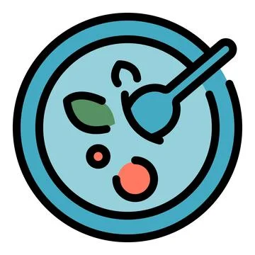 Soup lunch icon vector flat Stock Illustration