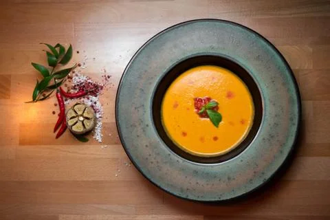 Soup with mashed potatoes Stock Photos