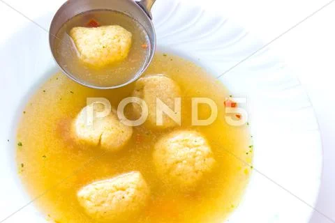 Soup with noodles Stock Photos