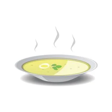 Soup plate Stock Illustration
