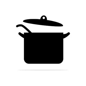 Soup pot icon. Vector concept illustration for design. Stock Illustration