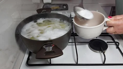 Soup Secrets: Removing Foam the Easy Way Stock-Footage 304411045