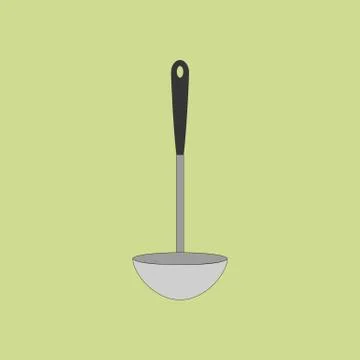 Soup serving spoon Illustrazione stock