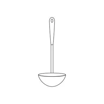 Soup serving spoon Illustrazione stock