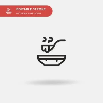 Soup Simple vector icon. Illustration symbol design template for web mobile U Illustrazione stock