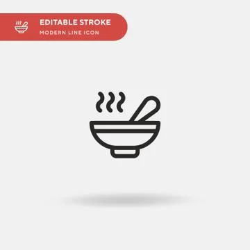 Soup Simple vector icon. Illustration symbol design template for web mobile U Stock Illustration