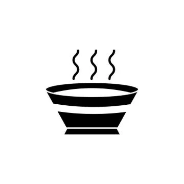 Soup solid icon, food drink elements Stock Illustration